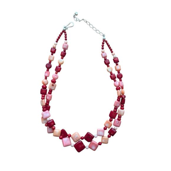 Jay King Multi Color Pink Coral Necklace - 18 inches - Picture 1 of 5